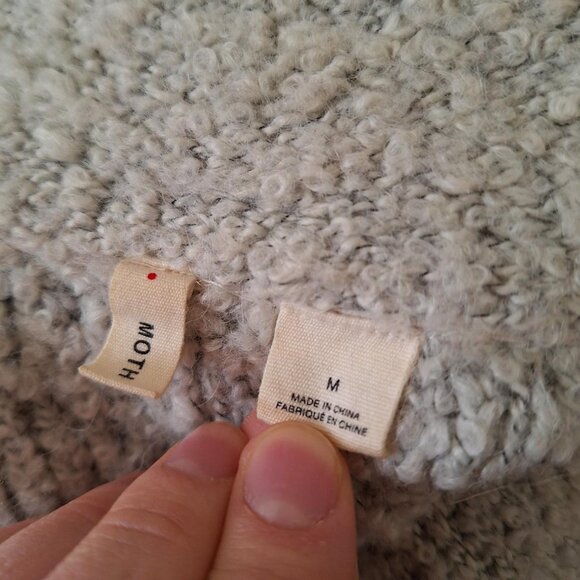 Anthropology Moth Open Front Cape Knit Sweater Cardigan Size Medium - Picture 6 of 8